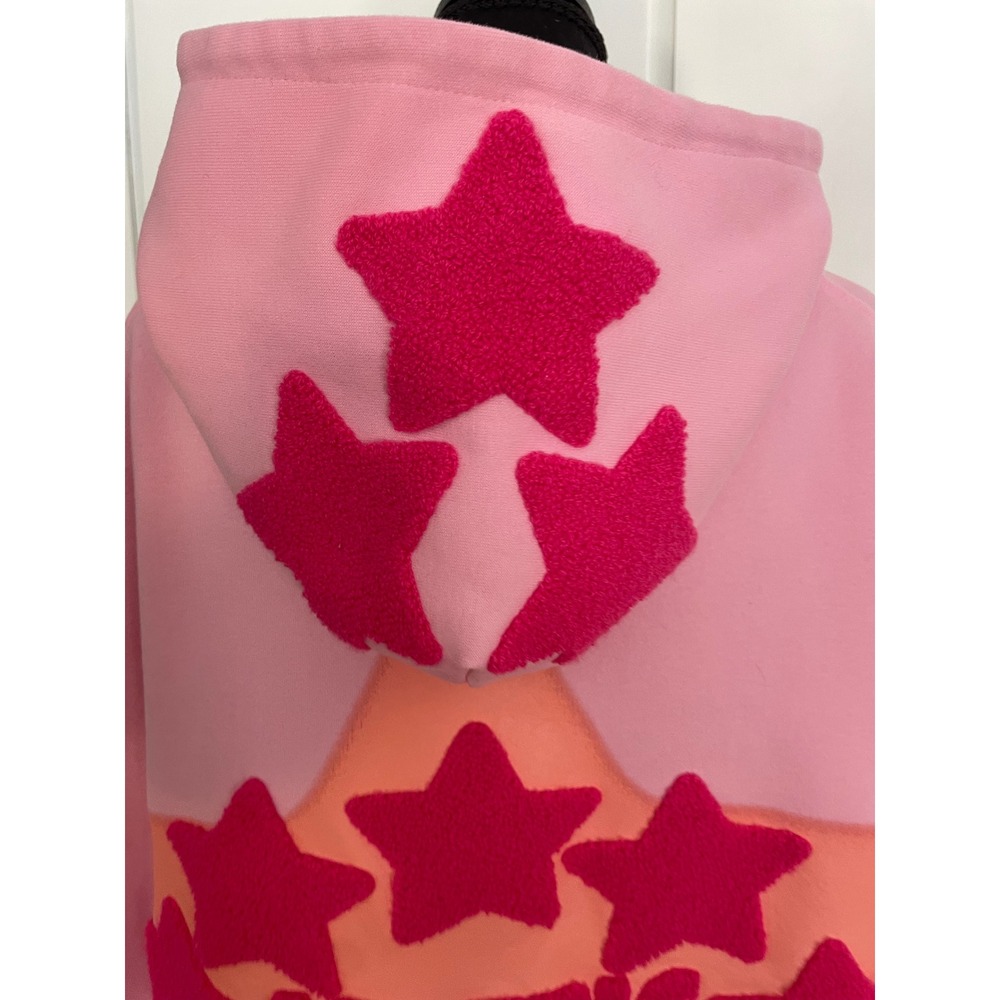 Aelfric Eden Pink Star Hoodie Unisex Medium Pink Chenille Y2K Streetwear Hoody - Picture 7 of 15